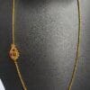 1 Gram Gold Plated Mop Chain 12 inch with Designer Pendant