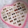 Classy Enamel Earrings and Studs 36 Pairs Gift Pack