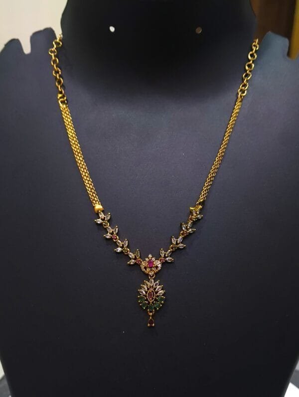 1gram Gold Plated AD Studded Jewellery Set - Combo Offer - Buy 1 Get 1 Free