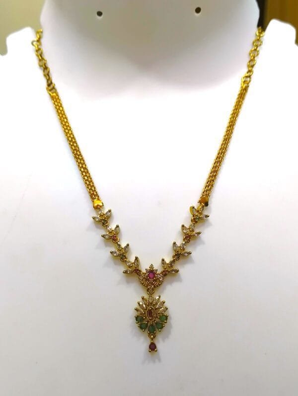 1gram Gold Plated AD Studded Jewellery Set - Combo Offer - Buy 1 Get 1 Free