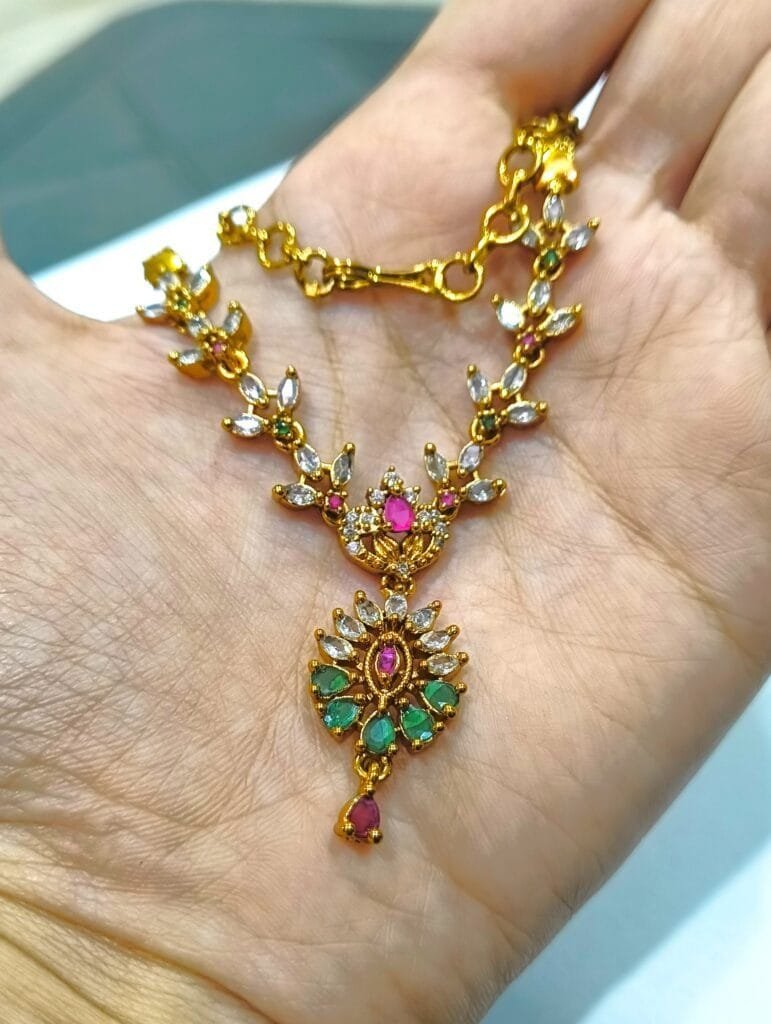 1gram Gold Plated AD Studded Jewellery Set - Combo Offer - Buy 1 Get 1 Free