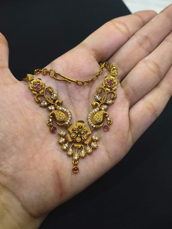 1gram Gold Plated AD Studded Jewellery Set - Combo Offer - Buy 1 Get 1 Free