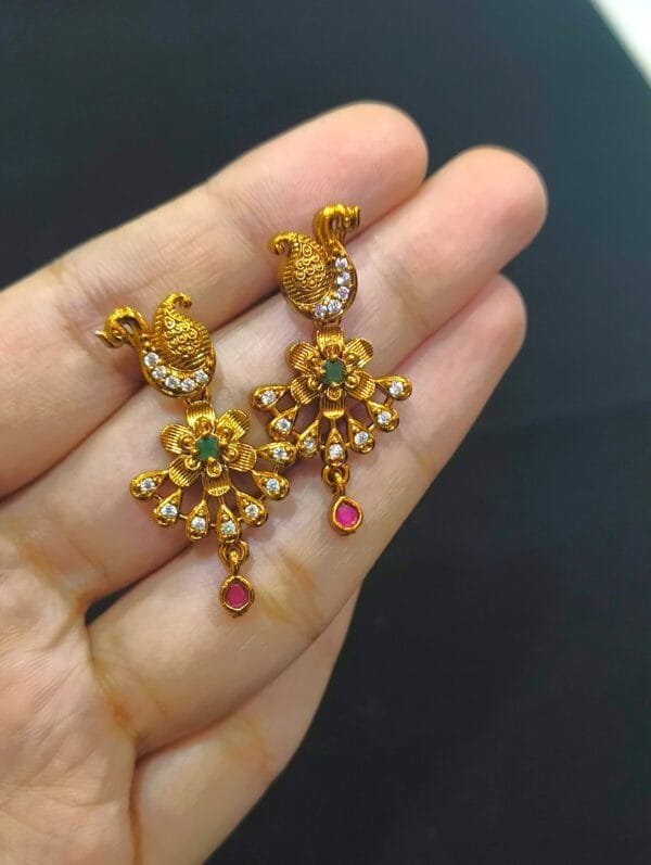 1gram Gold Plated AD Studded Jewellery Set - Combo Offer - Buy 1 Get 1 Free - Image 8