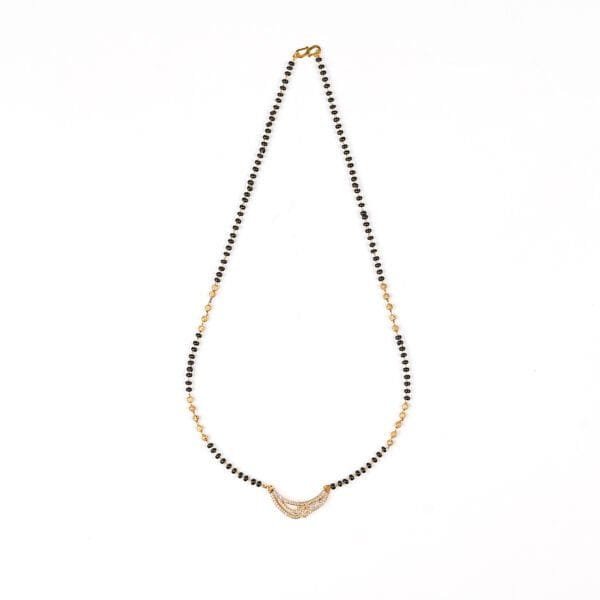 1 Gram Gold Plated CZ Studded Short Mangalsutra – Modern Daily Wear Design - Image 2
