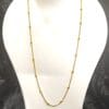Micro Gold Plated Long Ball Chain – Elegant Lightweight Daily Wear Jewelry