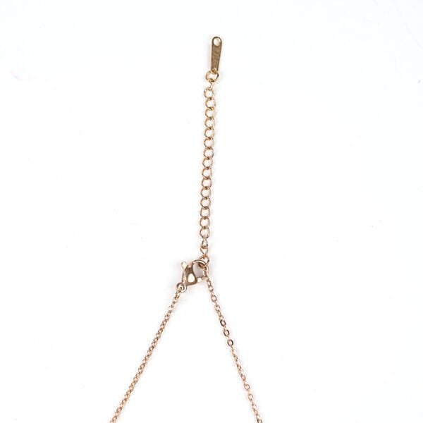 Stainless Steel Anti Tarnish AD Charm Pendant Necklace Chain for Women & Girls