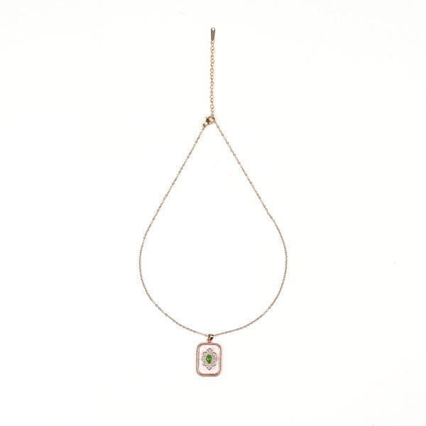 Rose Gold Plated Anti-Tarnish Elegant Floral Pendant Necklace for Women & Girls