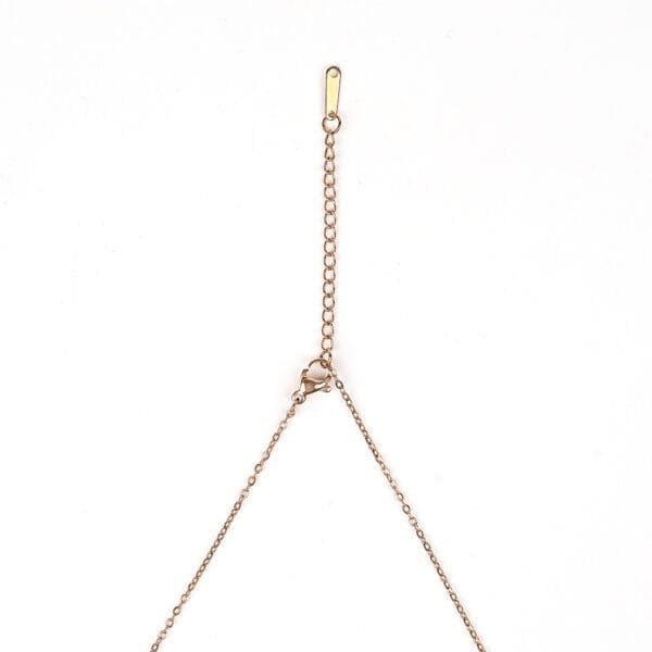 Stainless Steel Anti-Tarnish AD Pendant Necklace Chain & Earrings Set for Women & Girls