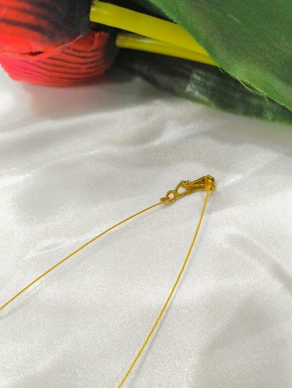 Gold Plated CZ Studded Minimal Invisible Chain Necklace – Elegant Lightweight Design for Everyday & Party Wear