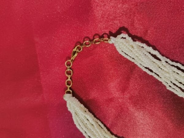 1 Gram Gold Plated CZ Ruby Studded Beaded Long Necklace Raani Haar