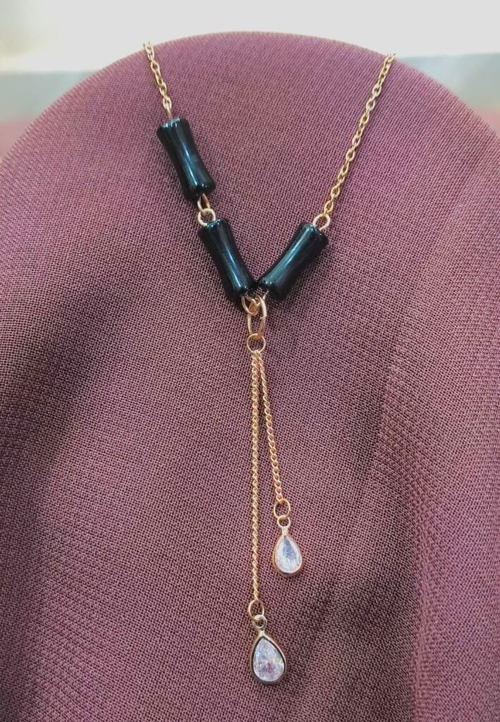 Rose Gold Plated AD Chain Anti Tarnish Necklace