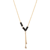 Rose Gold Plated AD Chain Anti Tarnish Necklace
