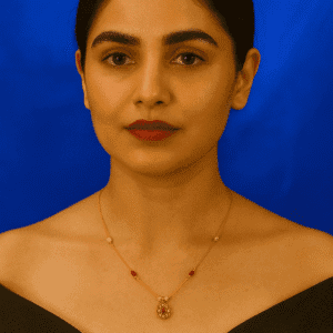 1 Gram Gold Plated AD Kundan Pendant Necklace with Pearls & Monalisa Beads – Invisible Chain Design