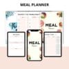 Meal Planner PDF 25 Pages Digital Download Weekly Meal Plan Grocery List Nutrition and Diet Tracker Printable Food Journal