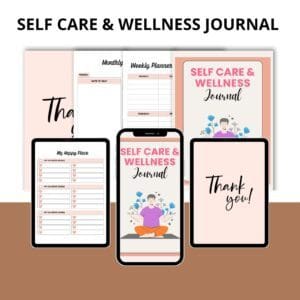 Self-Care & Wellness Journal | Digital Wellness Planner | Mental Health, Gratitude, Habit Tracker, Daily & Weekly Planner | Printable PDF