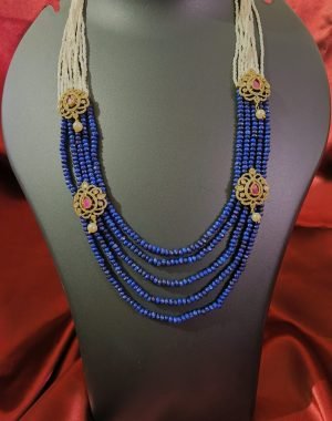 IMG_20250520_175812938 1 Gram Gold Plated CZ Ruby Studded Beaded Long Necklace Raani Haar